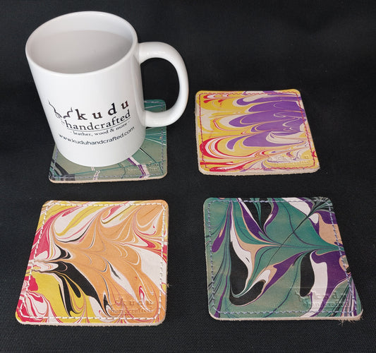 CR01 - Coasters with Marbling, 6 pack