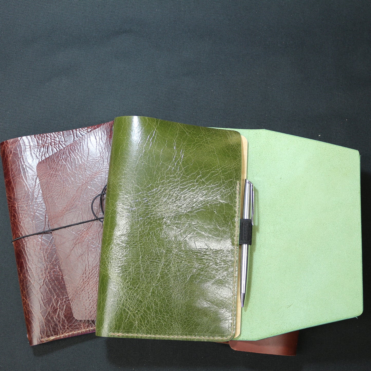 Leather bound notebook holder