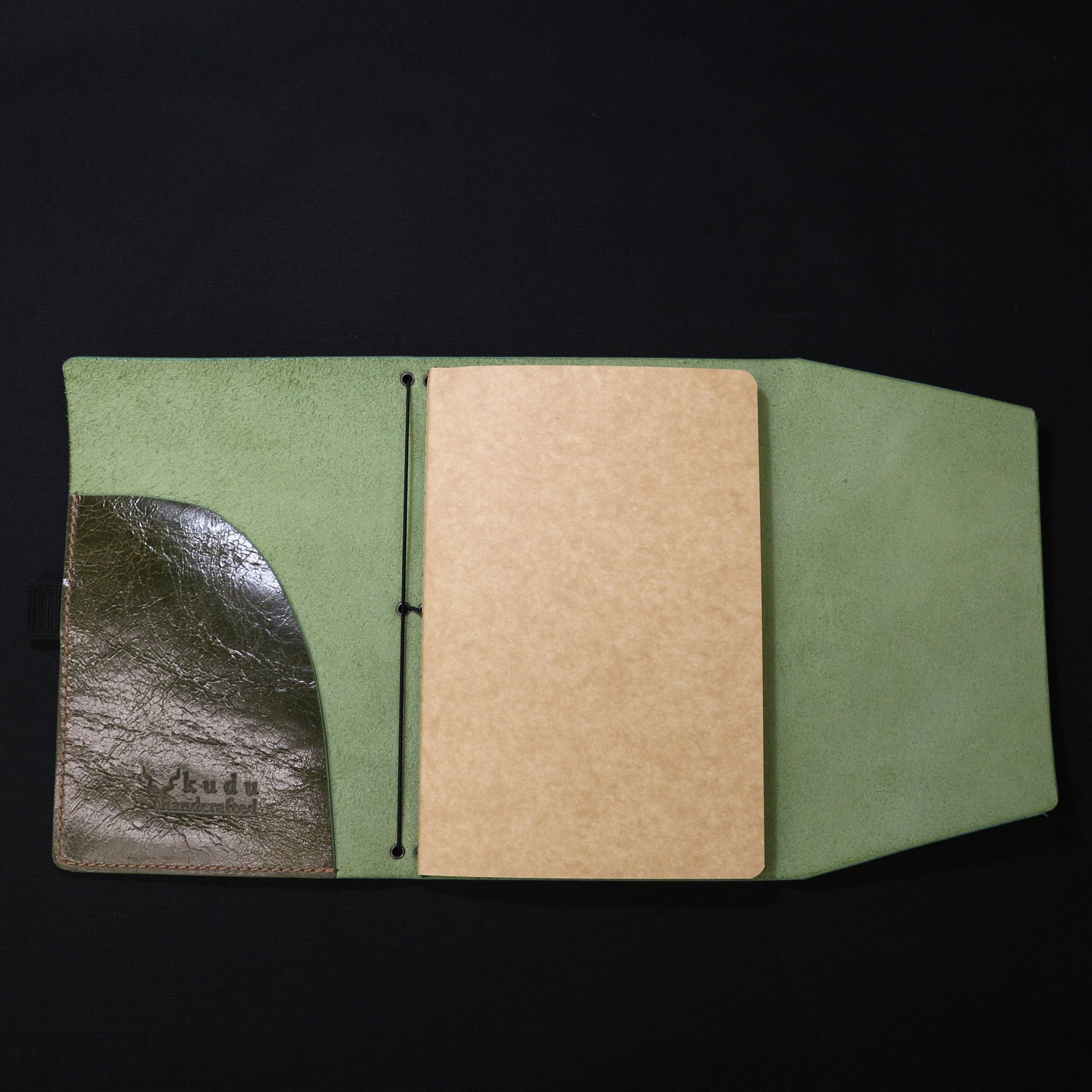 Leather bound notebook holder