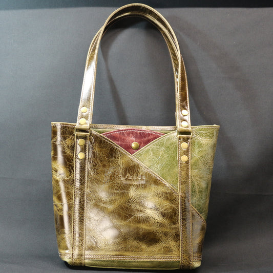 Leather Bag in Tullip design